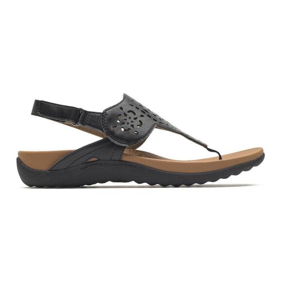 ROCKPORT Brown Ridge Circle Cutout‎ Thong Sandals 7.5 - Picture 2 of 8